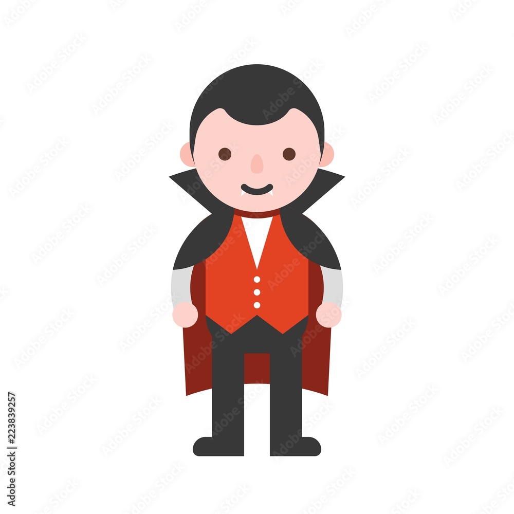 dracular, children in Halloween costume, flat design dracular, children in Halloween costume, flat design