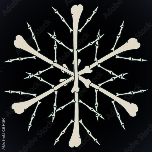 Bones jolly snowlake