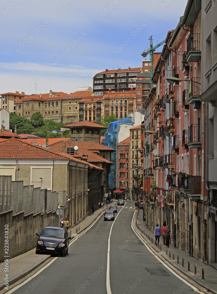 the street in old city of Bilbao