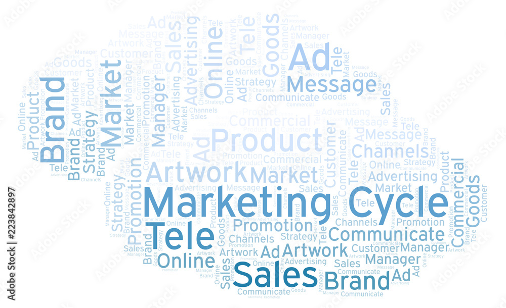 Word cloud with text Marketing Cycle. Word cloud with text Marketing Cycle.
