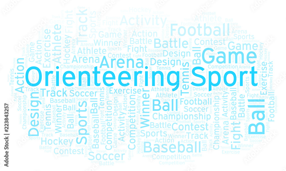 Orienteering Sport word cloud. Orienteering Sport word cloud.