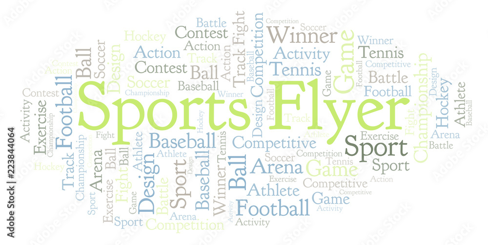 Obraz premium Sports Flyer word cloud.