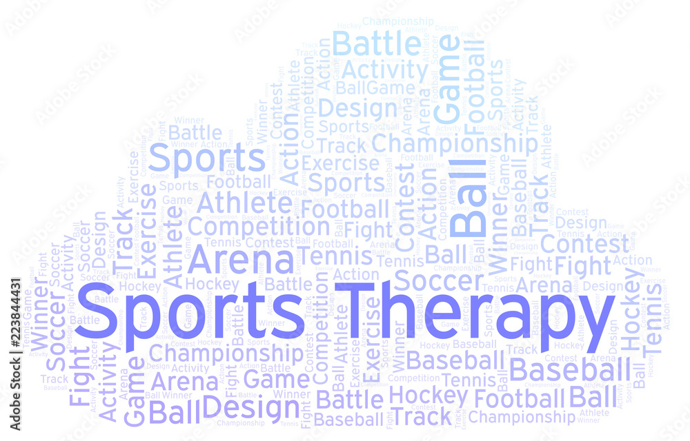 Sports Therapy word cloud.