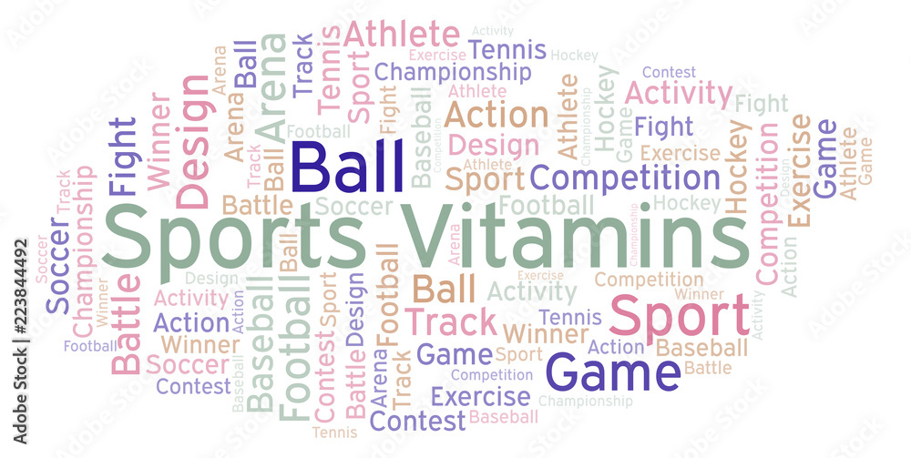 Sports Vitamins word cloud.
