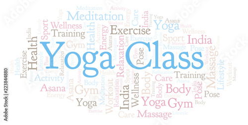 Yoga Class word cloud.