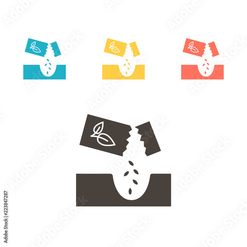 Seed packet icon. Vector sign for web graphic.