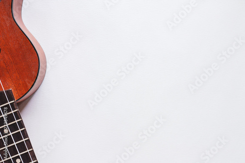 Ukulele on white background...