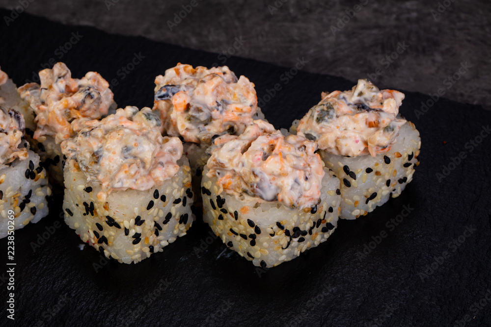 Japanese spicy sushi Japanese spicy sushi