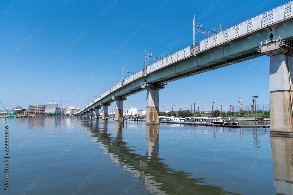 あけぼの運河橋梁 JR京葉線 （貯木場跡）