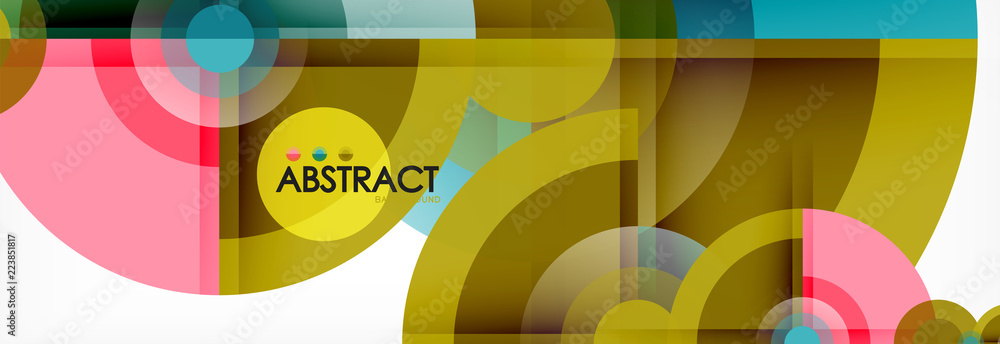 Obraz premium Vector fantastic circle modern geometric background template