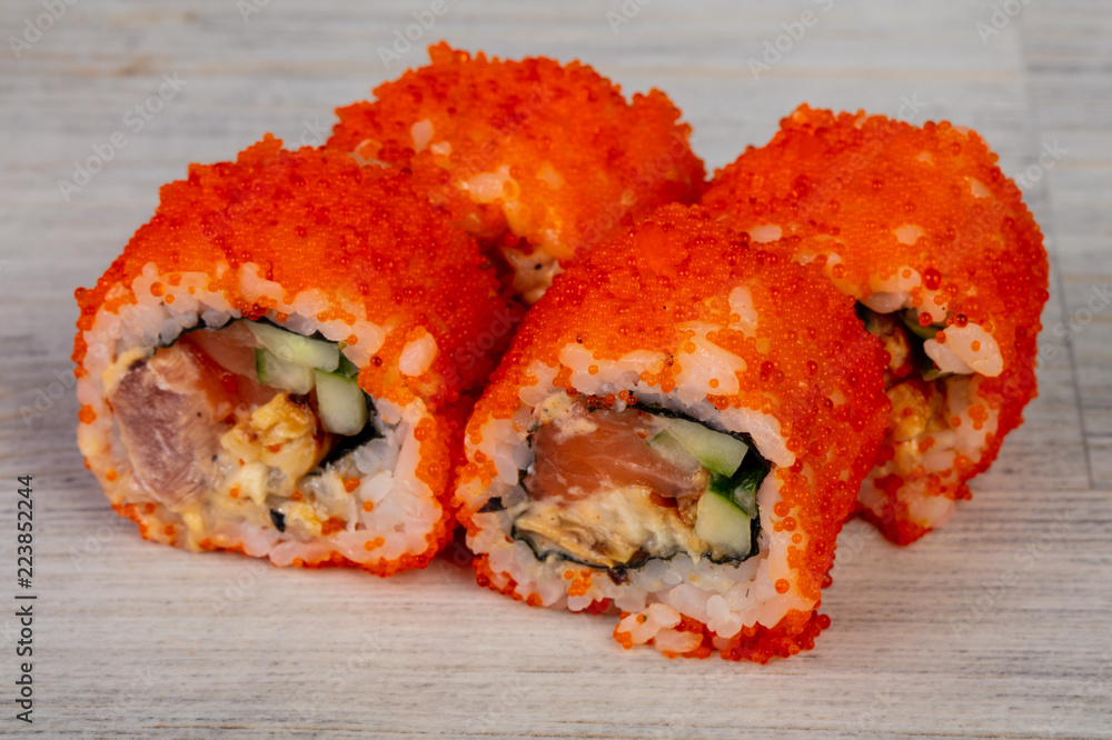 Japanese roll with eel Japanese roll with eel