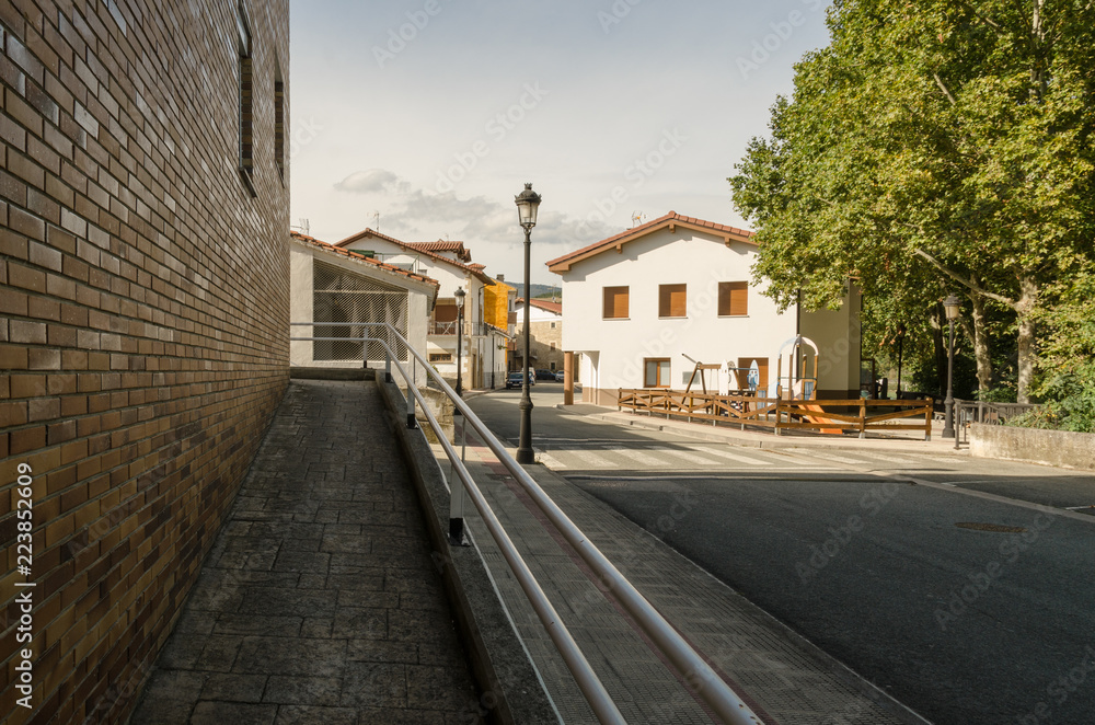 Arre, España, 21/09/2018 : View of the streets of Arre