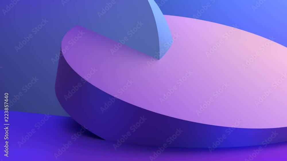 Abstract 3d rendering of rotating geometric shapes. Modern looped animation background. Seamless motion design. 4k UHD