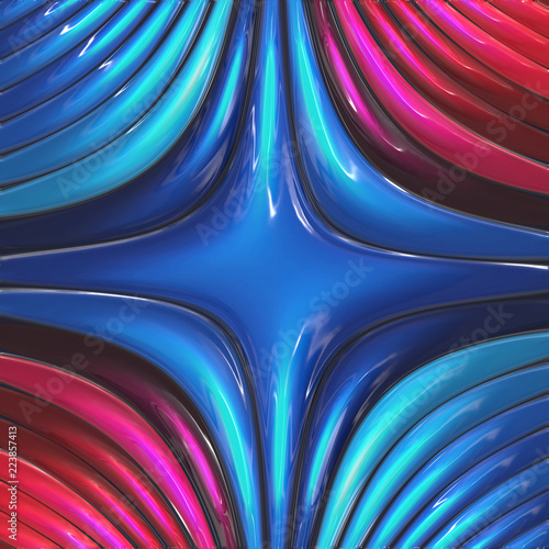 3d red blue glossy abstract background