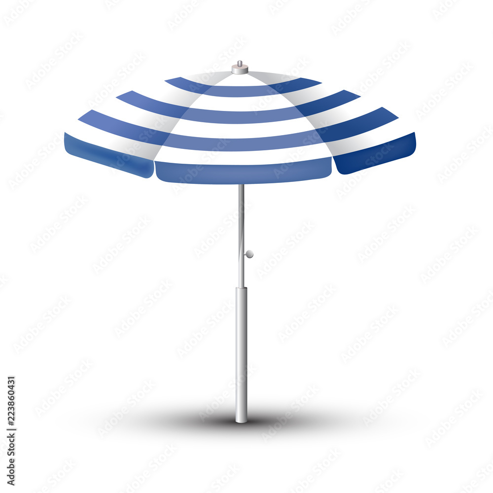 Vector illustration of Beach Umbrella. The symbol of a holiday by the sea Vector illustration of Beach Umbrella. The symbol of a holiday by the sea