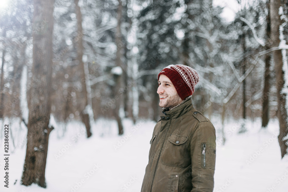man, winter, background, portrait, white, young, beautiful, forest, hat, red, people, caucasian, face, snow, stylish, knitted, style, fashion, male, orange, outdoor, boy, seasonal, eyes, december, jan man, winter, background, portrait, white, young, beautiful, forest, hat, red, people, caucasian, face, snow, stylish, knitted, style, fashion, male, orange, outdoor, boy, seasonal, eyes, december, jan
