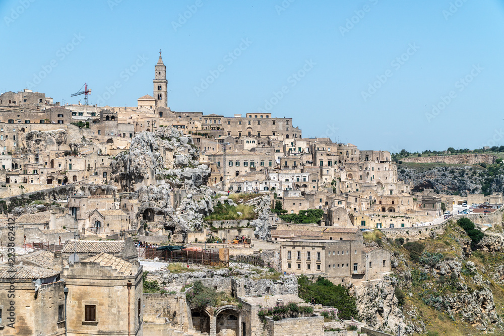 Mid day view of Matera