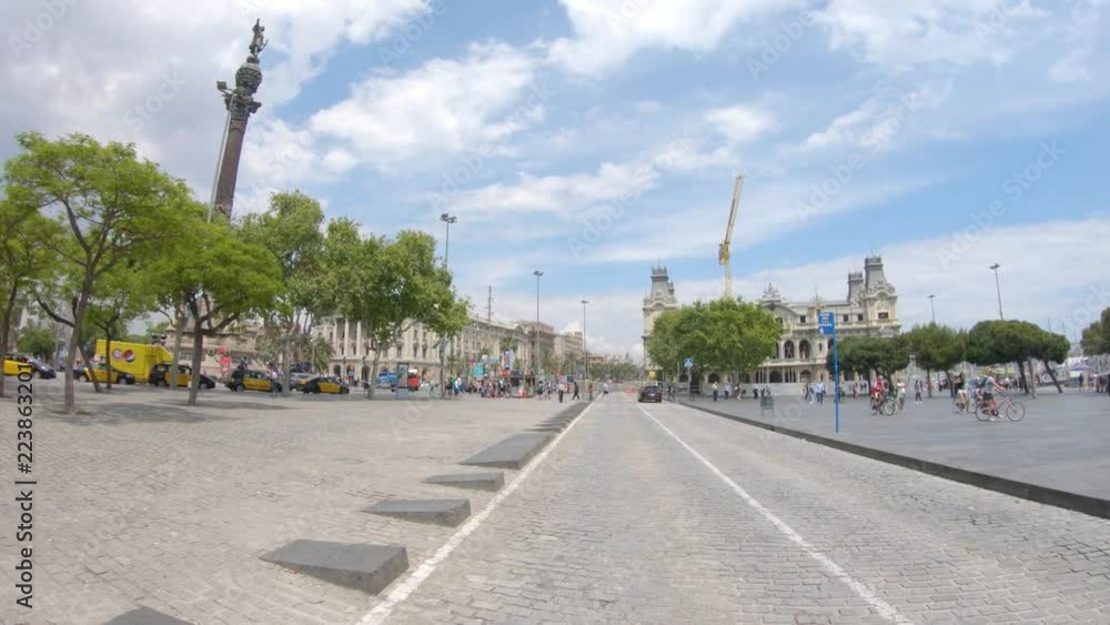 View of the Port of Barcelona and the square del Portal de la Pau  - «The Gate of Peace