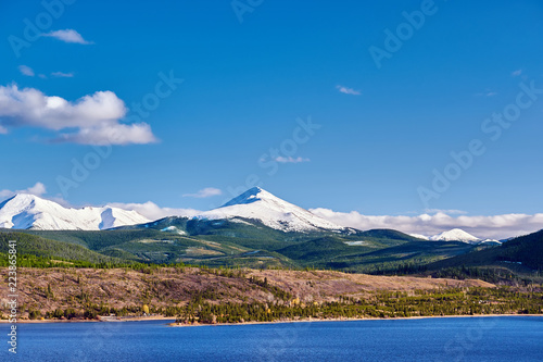 Dillon Reservoir and Swan Mountain. Rocky Mountains, Colorado