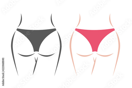 panties and butt icon vector