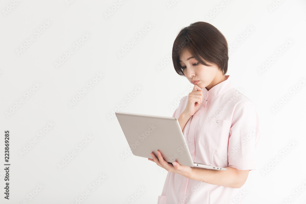 看護師・白バック 看護師・白バック