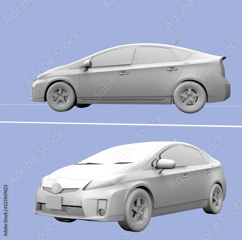 hybrid car                          eco car                                 ClayModel