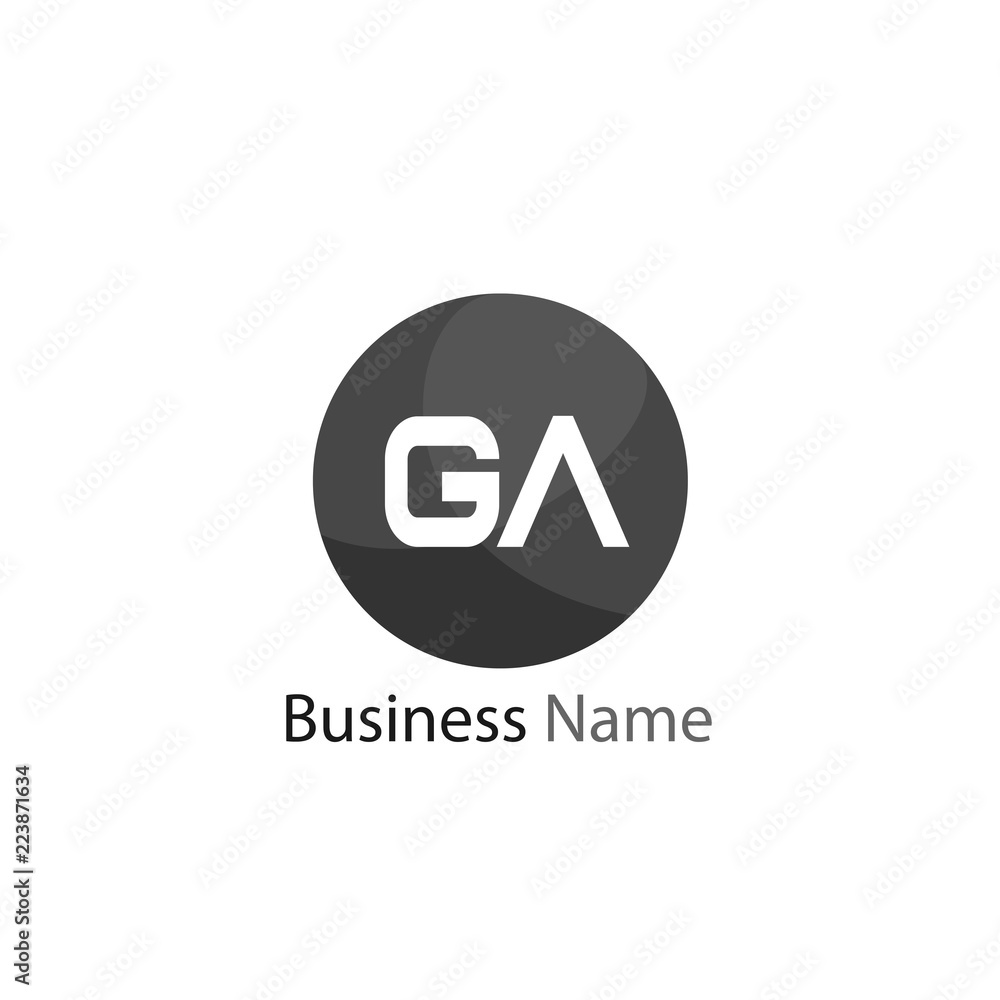 Initial Letter GA Logo Template Design Initial Letter GA Logo Template Design