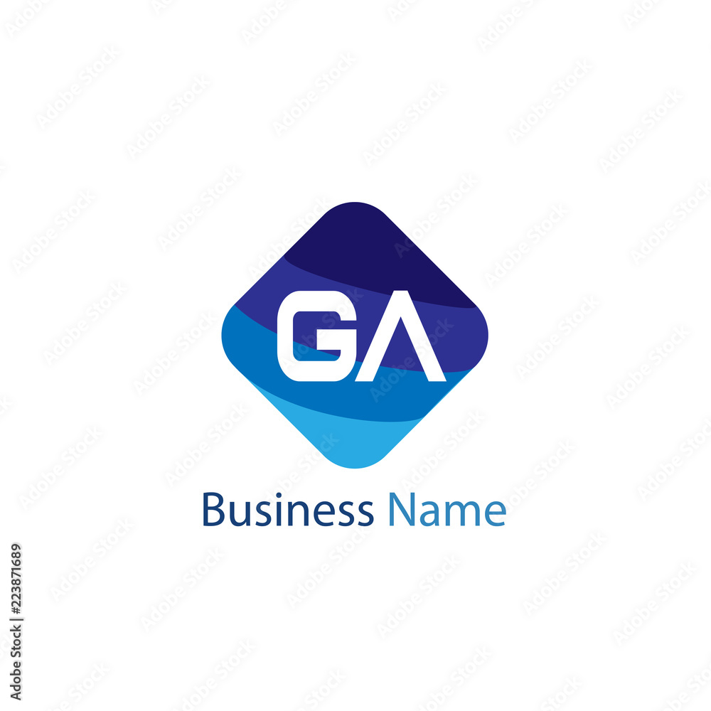 Initial Letter GA Logo Template Design Initial Letter GA Logo Template Design