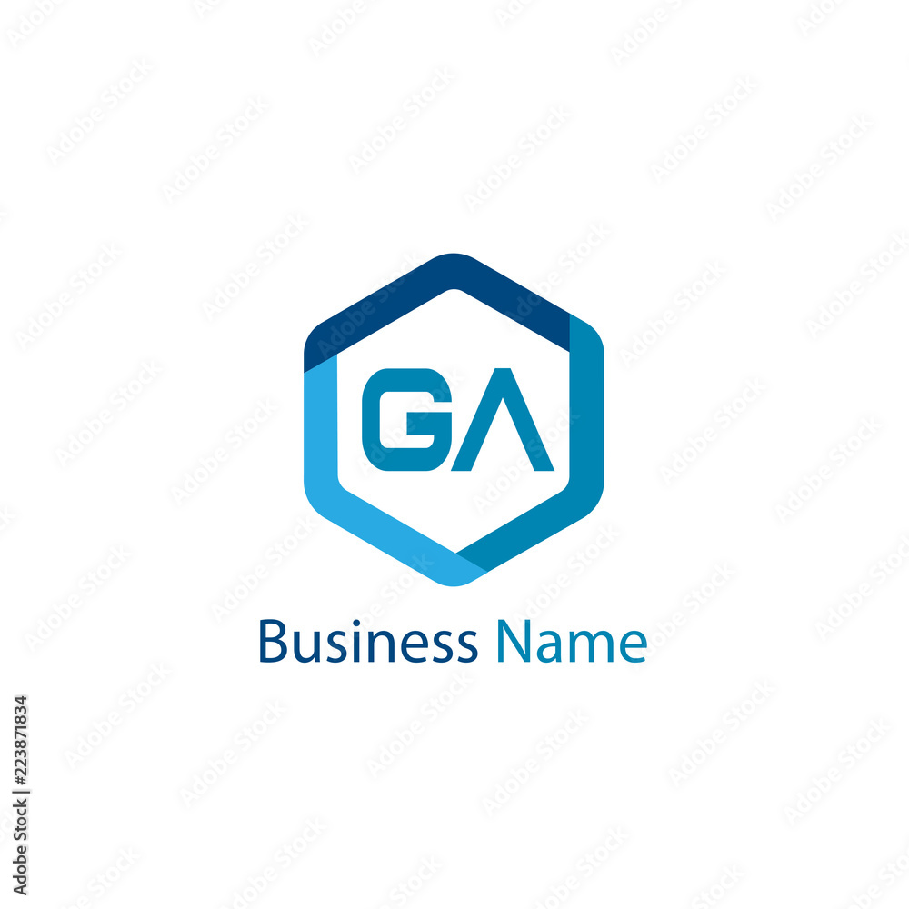 Initial Letter GA Logo Template Design Initial Letter GA Logo Template Design