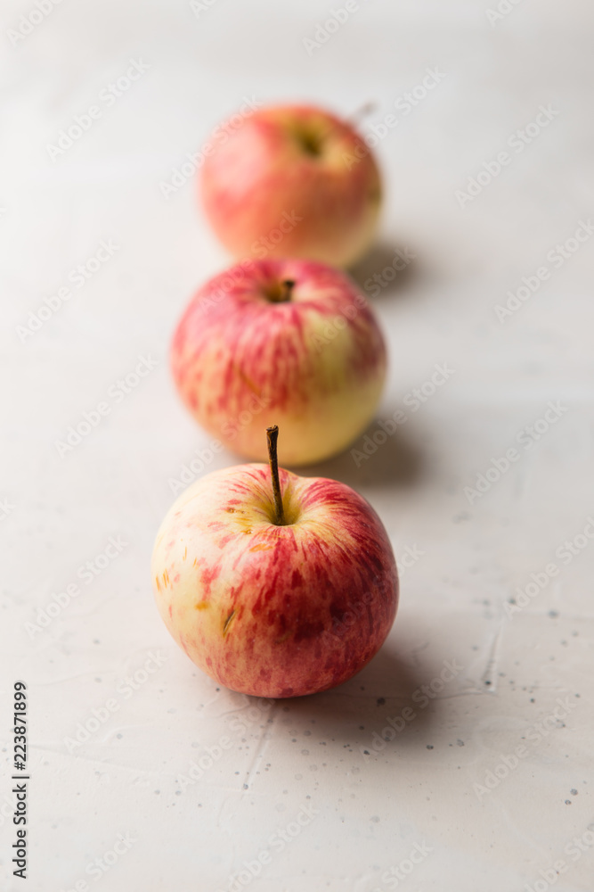 Apple on the white background.