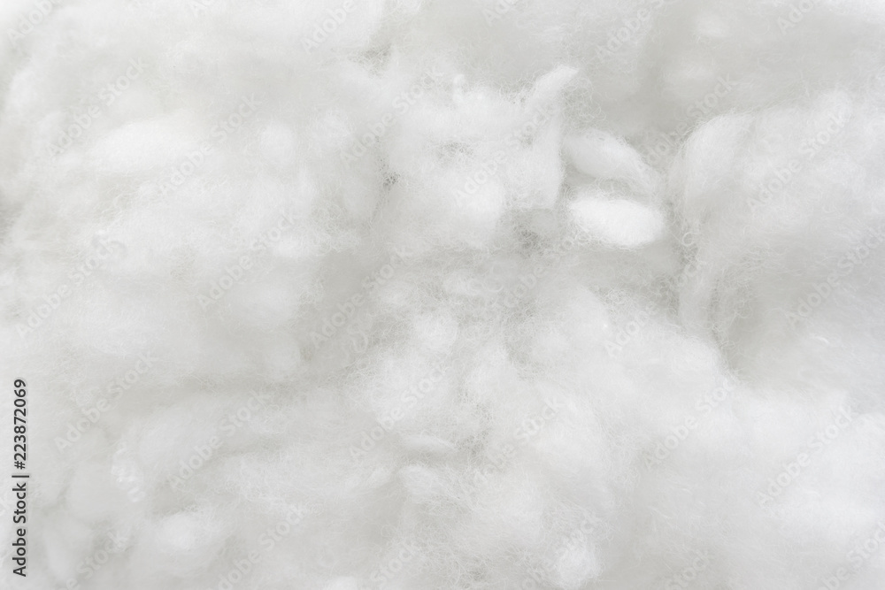 White cotton texture is soft, fluffy wadding background Stock Photo