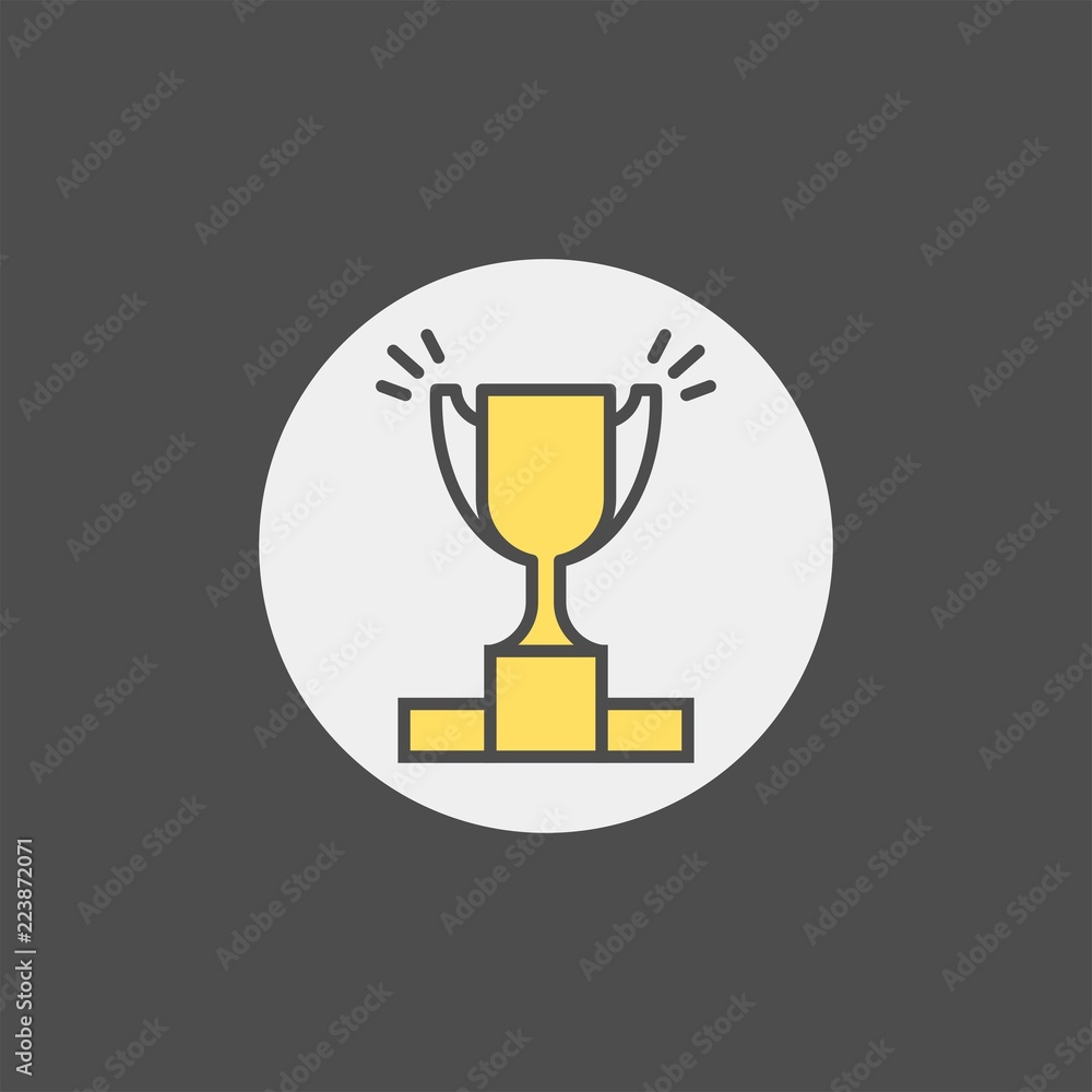 Trophy icon flat vector icon. Prize flat vector icon Trophy icon flat vector icon. Prize flat vector icon