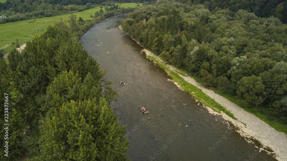 Rafting on the Dunajec River, Pieniny, Poland