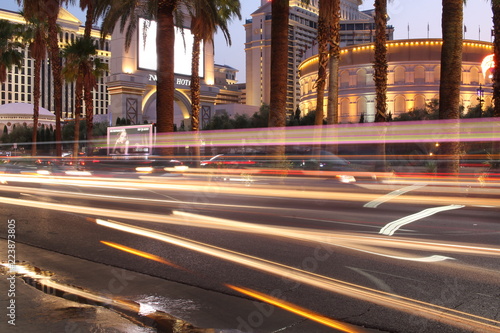 Light trails at Las Vegas