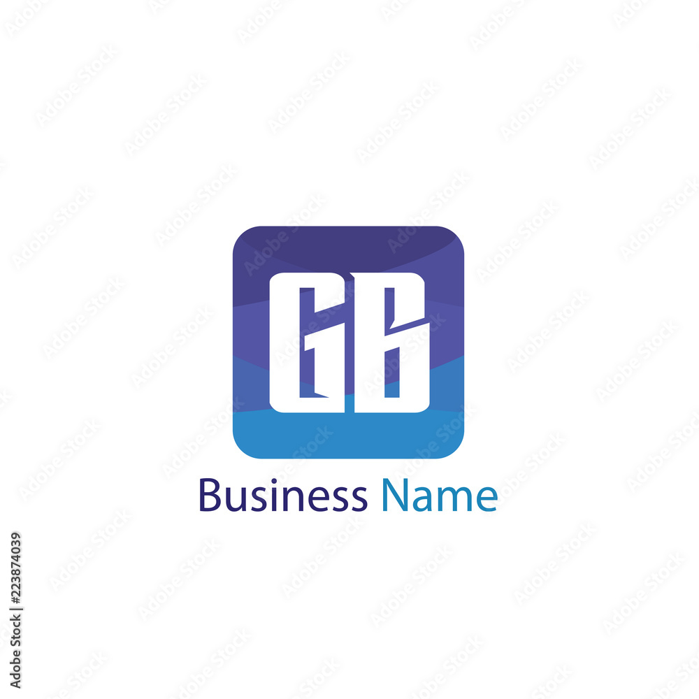 Initial Letter GB Logo Template Design