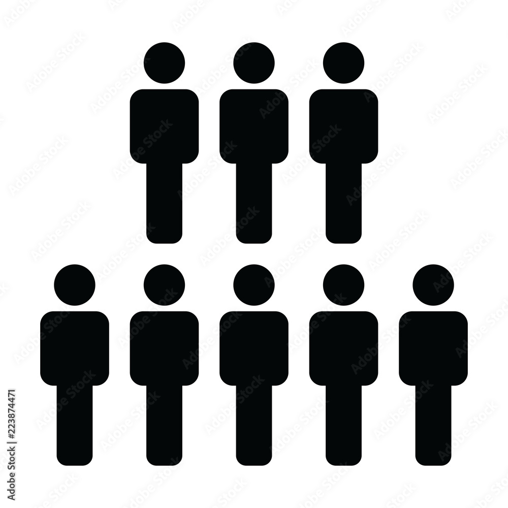 Group icon vector male people symbol avatar for business management team in flat color glyph pictogram illustration Group icon vector male people symbol avatar for business management team in flat color glyph pictogram illustration