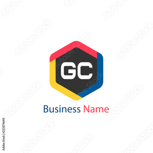 Initial Letter GC Logo Template Design