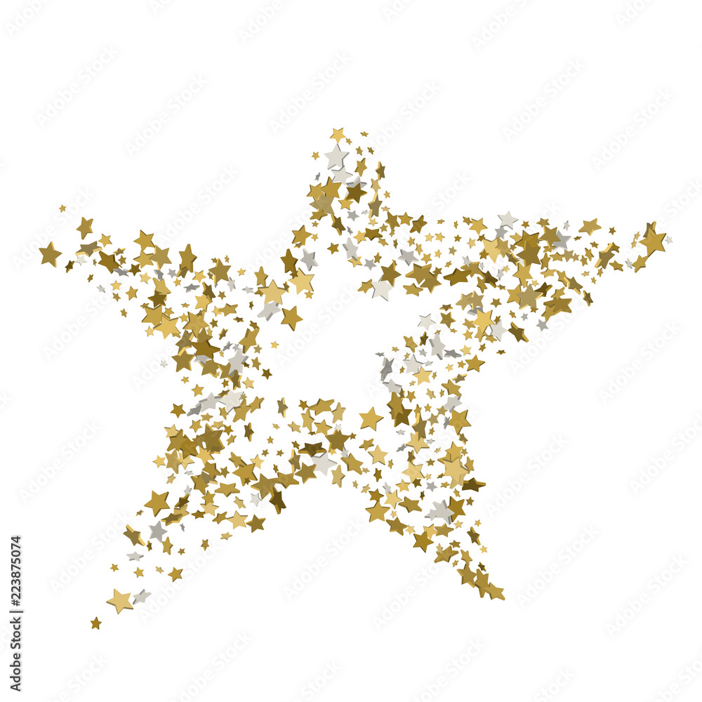 3d Golden star vector banner. Simple form. Template , card, vip, 3d Golden star vector banner. Simple form. Template , card, vip,