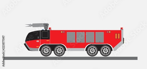 Airport Fire Truck Vector