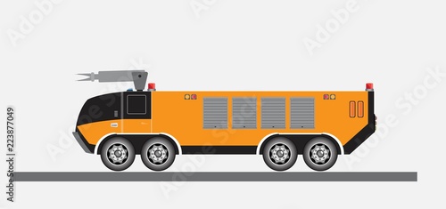 Airport Fire Truck Vector