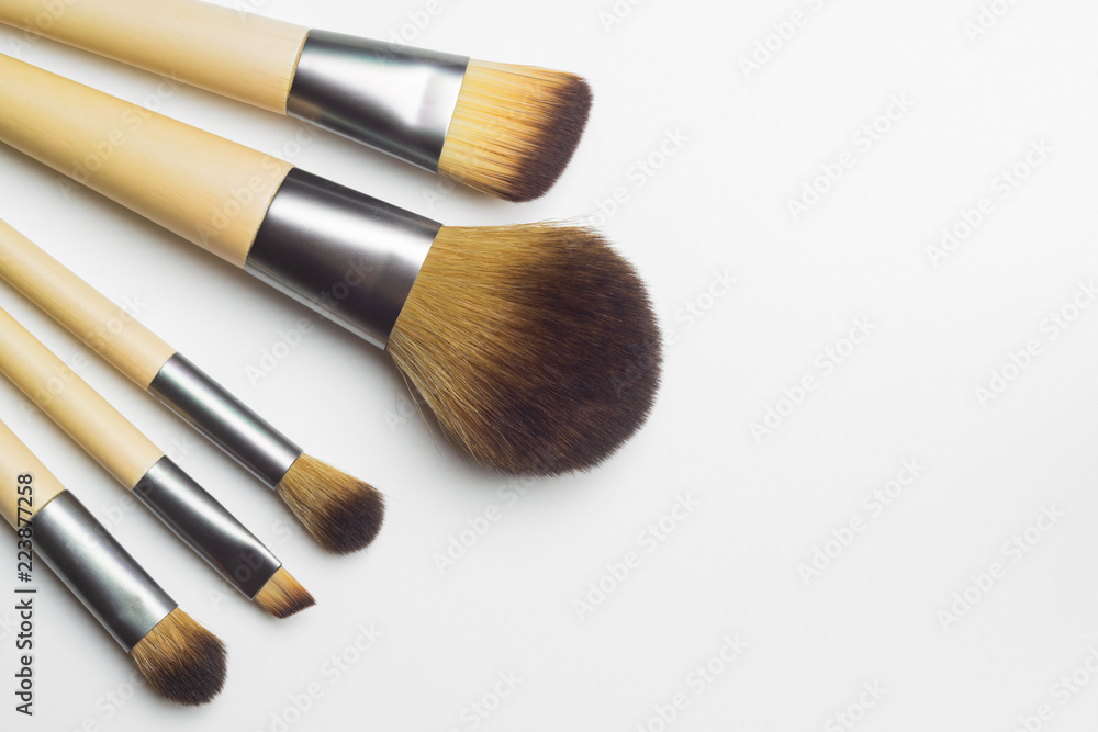 Make up brush isolated on white background Make up brush isolated on white background