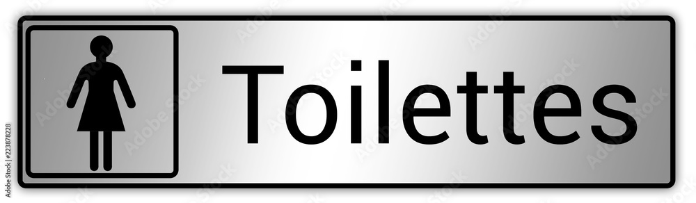 Panneau en France : Toilettes pour hommes et femmes, wc mixtes et unisexe - panneau pour salle de bain, toilettes et autres commodités texture en métal Panneau en France : Toilettes pour hommes et femmes, wc mixtes et unisexe - panneau pour salle de bain, toilettes et autres commodités texture en métal