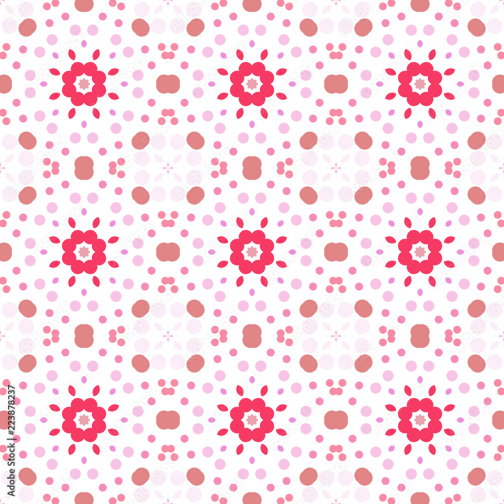 Seamless abstract pattern background with a variety of colored circles. Seamless abstract pattern background with a variety of colored circles.
