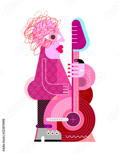 Woman Playing the Guitar