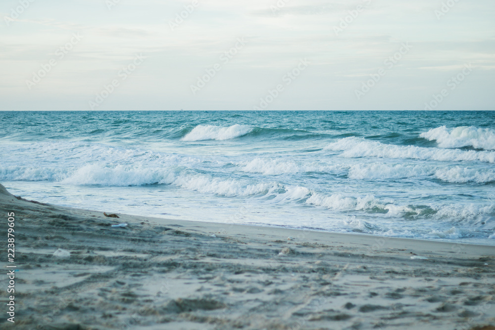 waves on the beach