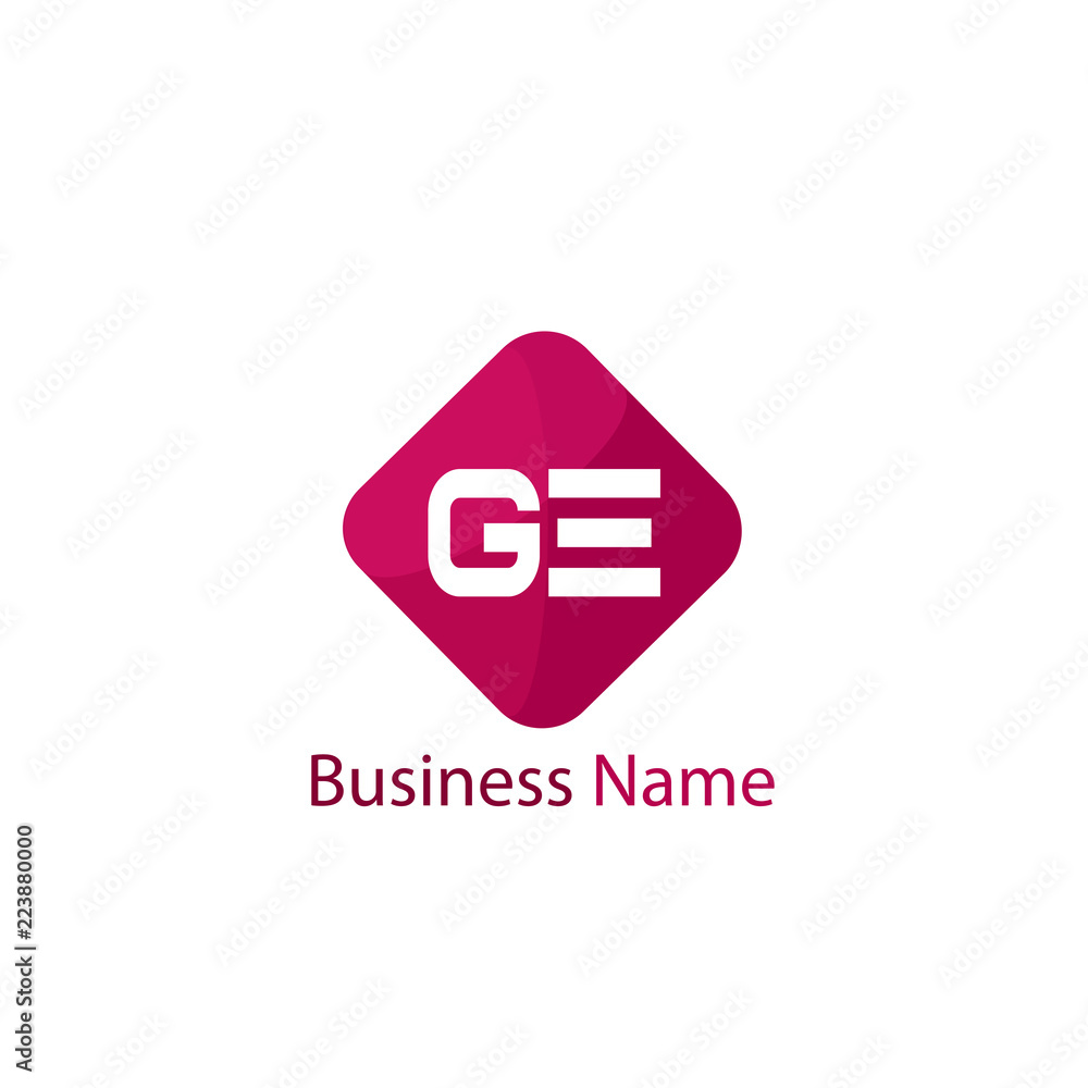 Fototapeta premium Initial Letter GE Logo Template Design