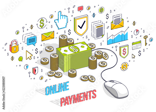 Online finance concept, web...