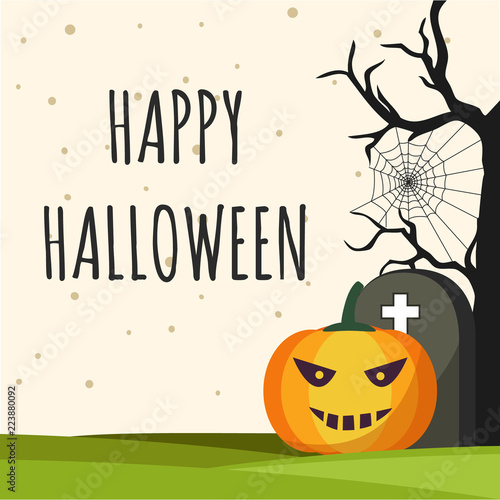 Happy halloween background card
