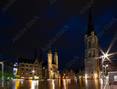 Marktplatz in Halle an der Saale, Sachsen-Anhalt, Deutschland 