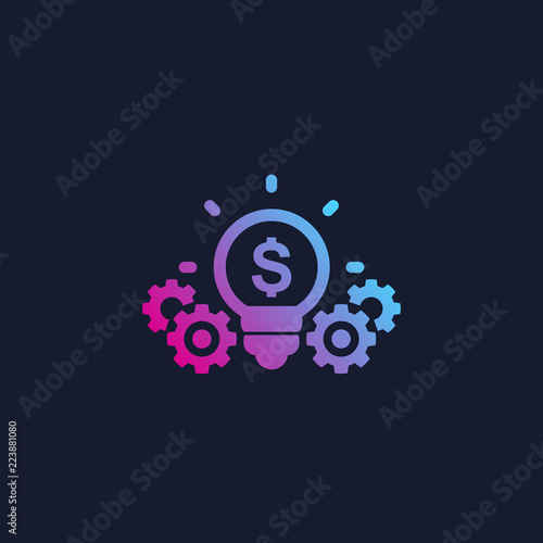 innovations, financial technology vector icon